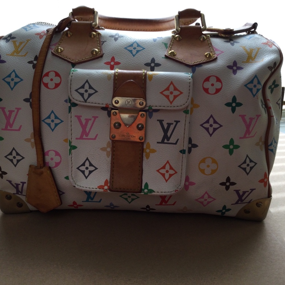 Vintage multi color handbag